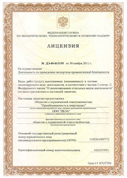 Лицензия ДЭ-00-013195